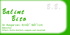 balint bito business card